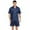 Blue, variant on Keevoom Mens Silk Satin Pajamas Set Casual Short Sleeve Button Down Sleepwear Loungewear
