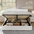 Jocisland Full Size Lift Up Storage Bed Frame, Upholstered Platform Bed