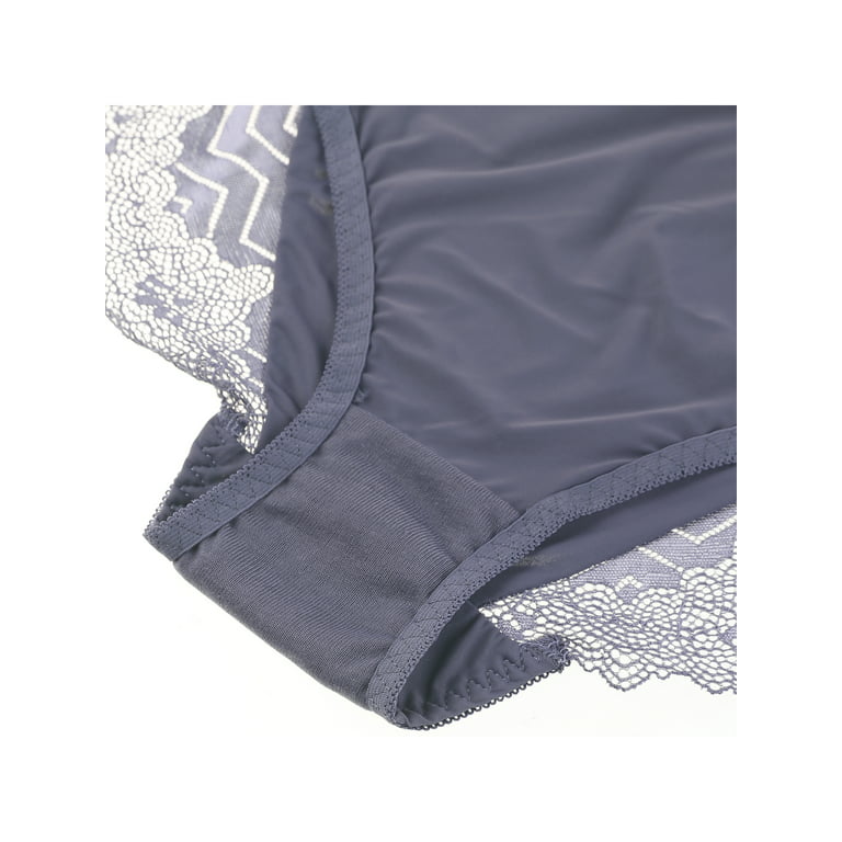 Unique Bargains Women's Plus Size Underwire Lace Trim Adjustable Straps Bra  and Panty Set