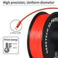 thumbnail image 3 of Geeetech 5pcs red 1.75mmPLA 3D Printer Filament , Dimensional Accuracy +/-0.03mm, 5kg (11lbs) , 1080 Feet （330m）per Roll, Fit for Most 3D FDM Printer, 3 of 7