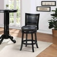 thumbnail image 3 of Boraam Bristol 24in. High Back Swivel Wood Counter Stool, Black, 3 of 5