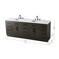 thumbnail image 2 of Elegant Kitchen and Bath Alden 84 Inch Double Bathroom Vanity In Mocha Brown, 2 of 13