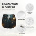 thumbnail image 6 of Lsque Magical Library Butterfly Night Printed Women's Running Shorts with Liner Pockets,Elastic Quick Dry Workout Athletic Gym Yoga Shorts,Womens High Waist Shorts-XX-Large, 6 of 9
