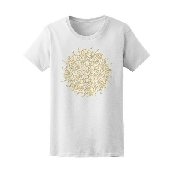 Golden Pattern Mandala Spirit T-Shirt Women -Image by Shutterstock, Female x-Large