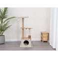 thumbnail image 3 of Vibrant Life 4-Level 46" Multi-Functional Cat Tree with Condo, Perch & Sisal Post, Beige, 3 of 9
