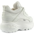 thumbnail image 3 of Buffalo 1339-14 2.0 Men's Lace Up Leather Platform Trainers In White Size 12, 3 of 6