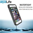 thumbnail image 6 of aquaLife iPhone 6/6S Slim Waterproof, Shock & Drop Proof, Dirt & Snow Proof Underwater Diving Case - Fully Sealed w/Built-in Screen Protector Black, 6 of 9