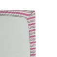 thumbnail image 2 of Ambesonne Geometric Fitted Sheet, Modern Striped Art, Full Size, White Pink Grey, 2 of 2