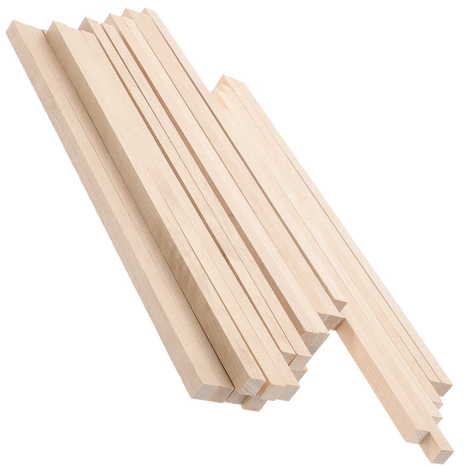 FESTFENDS 30Pcs Unfinished Wood Stick 1X1X11.8In for