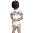 thumbnail image 5 of Daiia Running White Horses Printed Unisex-Baby Short Sleeve Onesies Bodysuits Baby Climbing Clothes Soft and Comfortable Romper with Expandable Shoulder Design-3 Months, 5 of 8