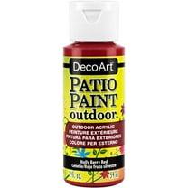 DecoArt Patio Paint Outdoor Acrylic, Holly Berry Red – Weather-Resistant Craft Paint, 2 oz