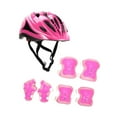thumbnail image 3 of 7 unids/set casco de bicicleta para niños Kit de casco protector transpirable profesional fácil de usar casco de patinaje sobre ruedas para monopatín Rosa, 3 of 8