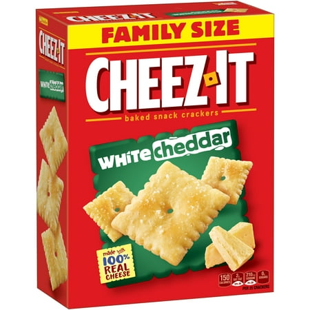 Merlot Cheddar - Cheez-It Baked White Cheddar Snack Crackers Family Size, 21 Oz.