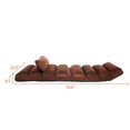thumbnail image 2 of Costway Folding Lazy Sofa Chair Stylish Sofa Couch Beds Lounge Chair W/ Pillow Coffee, 2 of 10
