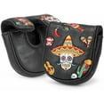 thumbnail image 2 of Golf Mallet Putter Cover, Sugar Skull Magnetic Closure Headcover Premium Leather Golf Club Head Covers Fits Golf DF3 Putter, Mallet Putter Headcover$$Sport & Recreation Other, 2 of 9
