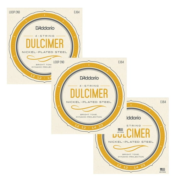 D'Addario Dulcimer Strings 3-Sets of 4-String 12-12-14-22