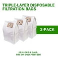 thumbnail image 2 of OVO FD-22.5L-3OVO 5.81 gal Triple Layer Disposable Filtration Bag, 2 of 3