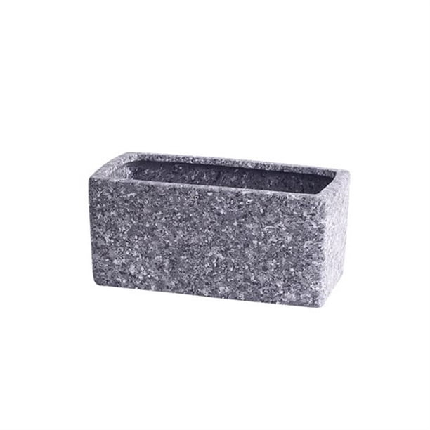 Macetero Rectangular de cerámica con bandeja, artículos for macetas pequeños perforados de escritorio de oficina, verde, Simple, escandinavo, suculento