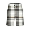 thumbnail image 2 of yillto Men's Plaid Lounge Shorts Sleepwear Pajama Bottoms Elastic Waist Drawstring Pjs Shorts with Pockets, 2 of 6