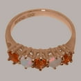 thumbnail image 5 of LBG British Made 9k Rose Gold Natural Citrine & Opal Ladies Eternity Ring - 33 size options - Size 10, 5 of 7