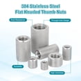 thumbnail image 5 of 2 Pcs M16 Flat Knurled Thumb Nuts, 304 Stainless Steel Flat Head Diamond Knurled Through Hole Lock Adjusting Nuts Fasteners, D24 x H30mm, 5 of 6