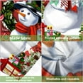 thumbnail image 4 of Christmas Door Cover Decoration, Colorful Christmas Snowman Snowflake Merry Christmas Door Cover, Winter Snowman Backdrop Background Banner for Front Door Porch Xmas Party Decor Supplies, 36X70IN, 4 of 5
