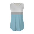 thumbnail image 5 of aidice Women's Cotton Tank Tops Sleeveless V Neck Tops Loose Comfy Summer Casual Daily Tanks Color Blocked, 5 of 7
