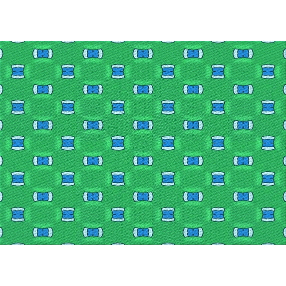 Ahgly Company Indoor Rectangle Patterned SpringGreen Area Rugs, 2' x 3'