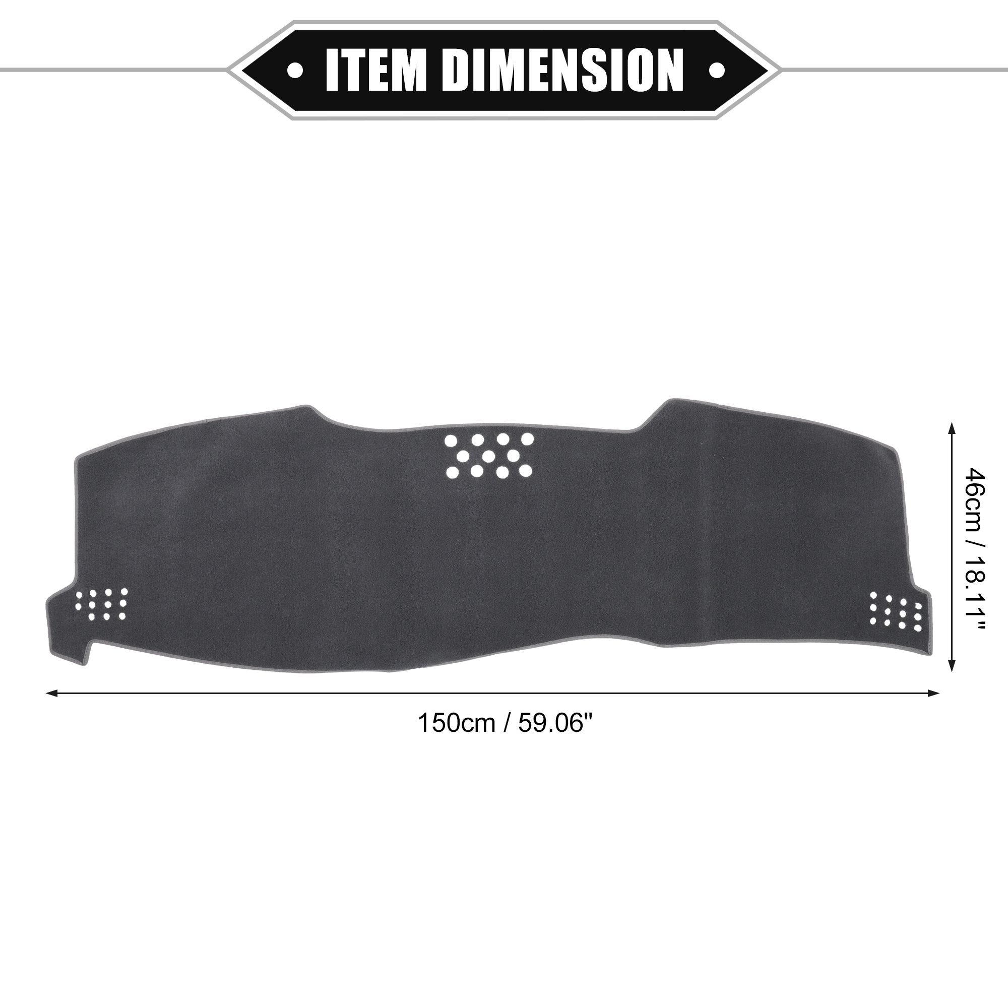 Unique Bargains Car Dashboard Cover Mat for Toyota Avalon 2005-2010 Gray