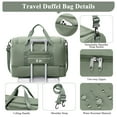 thumbnail image 5 of SYCNB Large Travel Duffel Bag, Weekender Overnight Bag for Women, Gym Tote Bag with Shoe Compartment, Carry-On Weekend Bag for Women with Wet Pocket for Travel Business, Green, 5 of 7