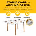 thumbnail image 4 of Diamond Table Cloths for 6 Foot Rectangle Tables, Modern Geometric Middle Century Grey Yellow Red Patio Waterproof Elastic Fitted Tablecloths, Washable Rectangular Table Cover for Camping, 4 of 8