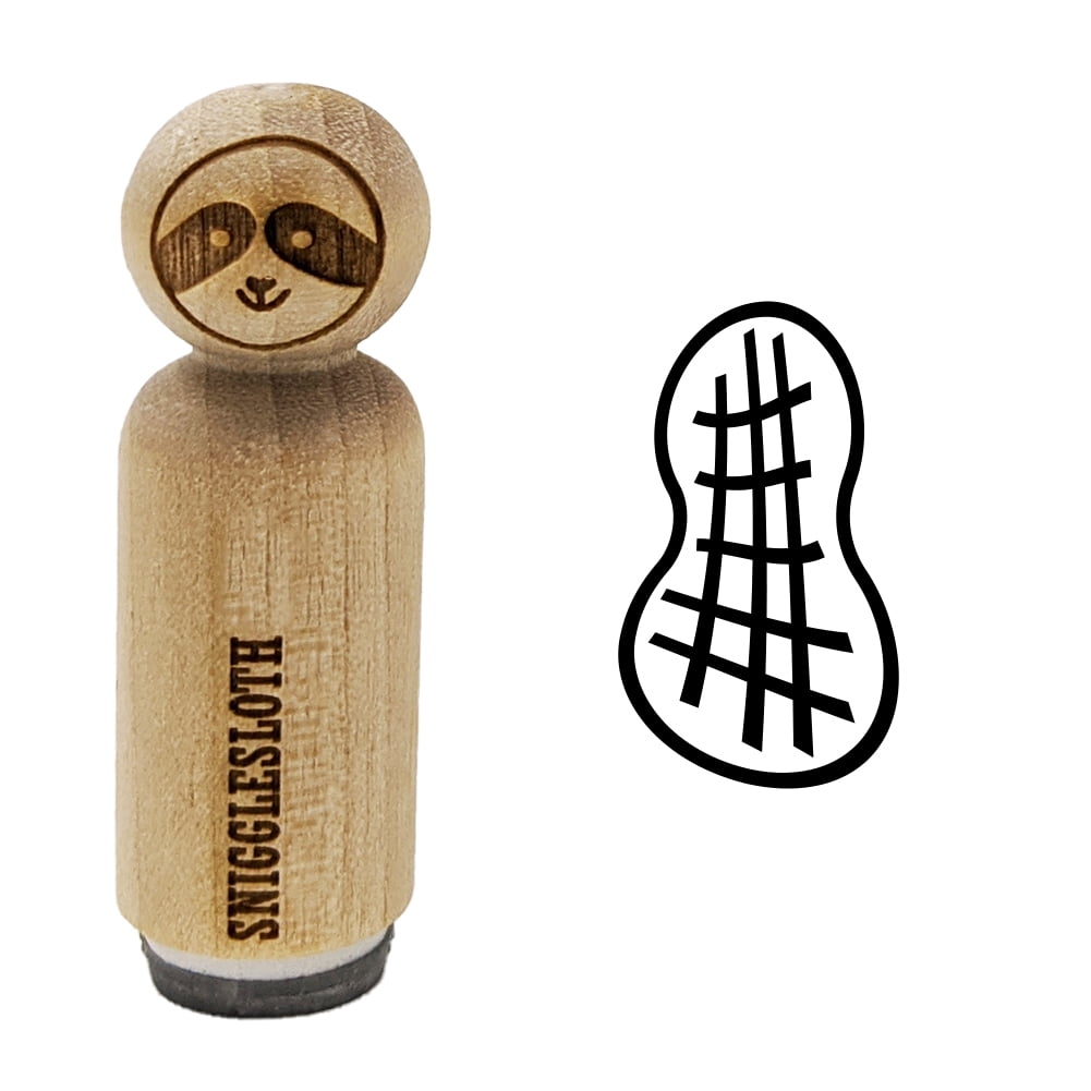 Sniggle Sloth Brain Doodle Rubber Stamp – 1/2 Inch Mini Stamp For Planners, Cards, Crafts