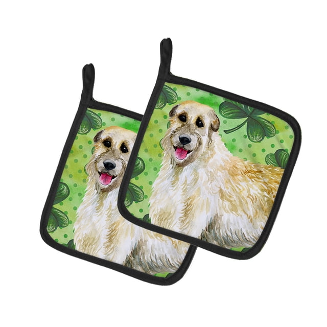 Carolines Treasures BB9844PTHD Irish Wolfhound St.Patricks Paire de Porte-Pot