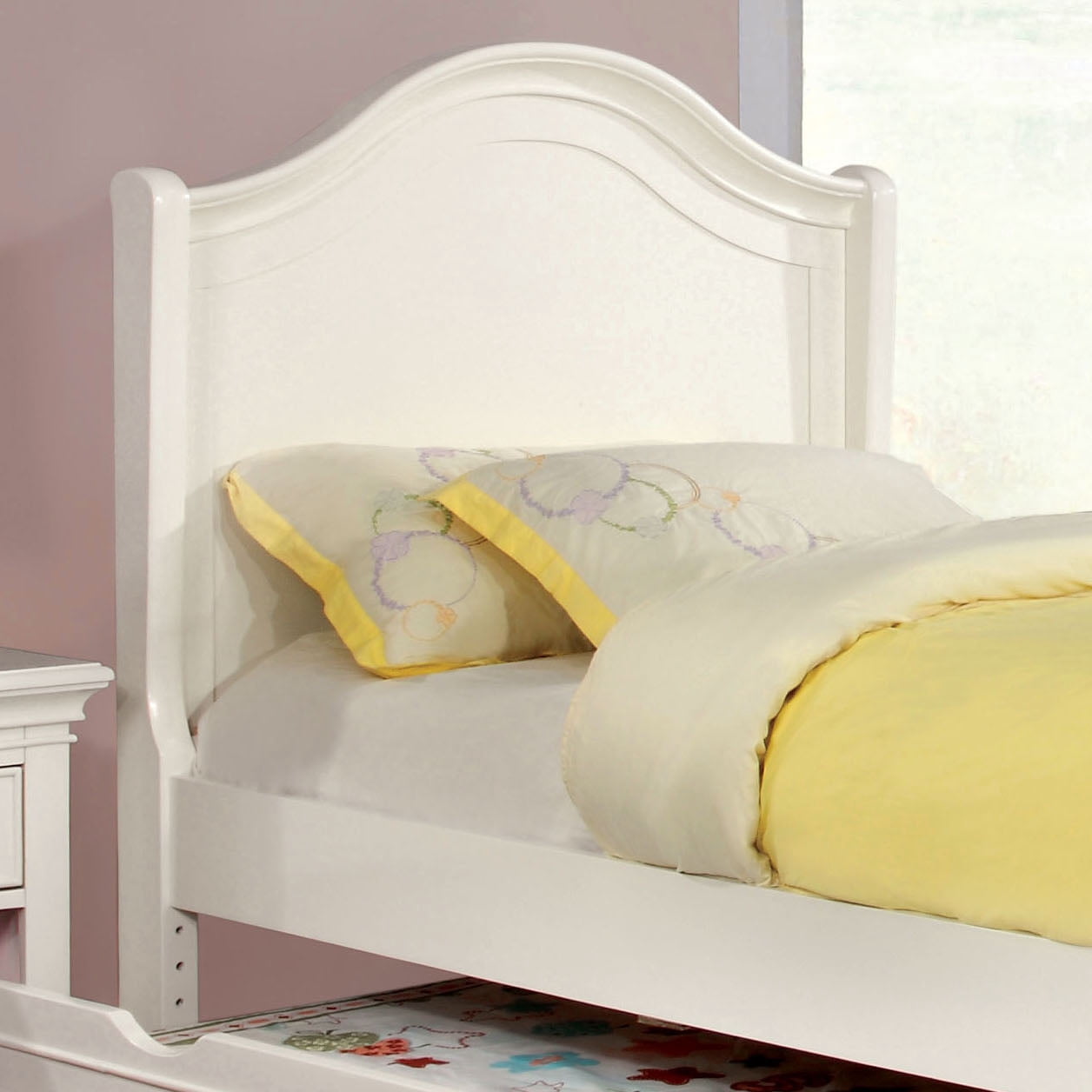 Furniture of America Pressly Youth Design White Bed, Full