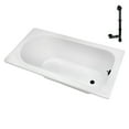 thumbnail image 5 of Streamline N-4220-730-ORB 60 in. x 32 in. Acrylic Soaking Drop-In Bathtub in Glossy White, With External Drain in Matte Oil Rubbed Bronze, 5 of 12