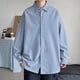 thumbnail image 1 of pstuiky camisa de manga larga para hombre, Camisa informal de moda para hombre, con botones, solapa y mangas, transpirable Tops de talla grande para hombre xxxl, 1 of 4