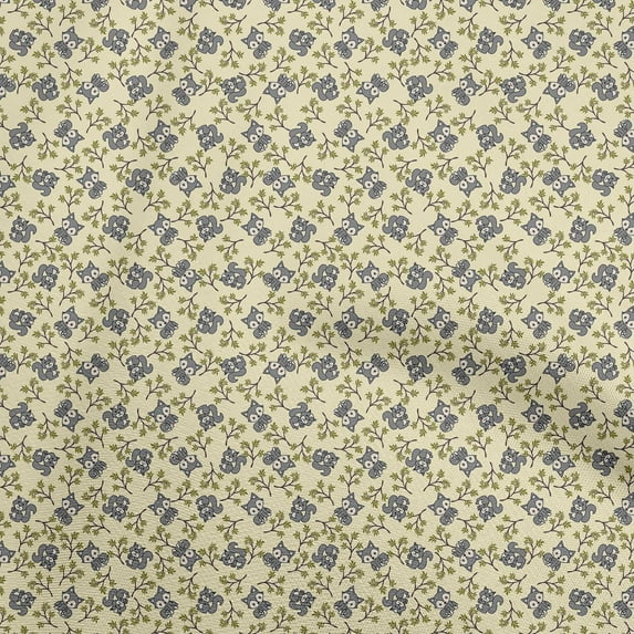 oneOone Cotton Cambric Light Yellow Fabric Animal Craft Projects Decor Fabric Printed By The Yard 42 Inch Wide