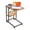 Rustic Brown, variant on Eden Home Modern Wood End C Table with Magazine Holder in Cement/Black