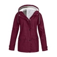 thumbnail image 1 of Chaqueta cálida de invierno Chaqueta con capucha Chaqueta de mujer Chaqueta de lluvia suave a prueba cálido de Rojo XXXXL Sunnimix Rompevientos, 1 of 4