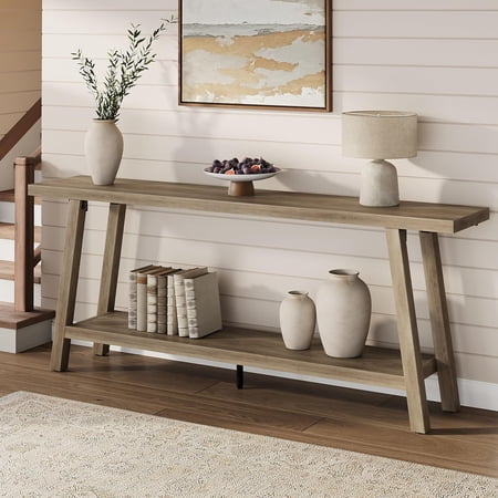 Studyset 71 Inch Extra Long Console Table, 180 cm Narrow Sofa Table Behind Couch, Entryway Table for Hallway Living Room, Farmhouse Wooden Accent Skinny Desk