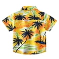 thumbnail image 6 of Uxgjfwu Boys Floral Print Short Sleeve Shirts Kids Boy Summer Shirts Top Beach Clothes Sizes 2-11,Yellow, 6 of 6