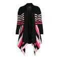 thumbnail image 3 of What's Next Women's and Women's Plus Striped Flyaway Cardigan Sweater, Midweight, Sizes XS-4X, 3 of 5