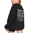 thumbnail image 2 of SGMVNU Sweatshirt for Girls Long Sleeve 7-8 Years Oversized Sweatshirt Letter Graphic Kids Crew Neck Casual Pullover Relaxed Fit Fashion Tops Black, 2 of 7