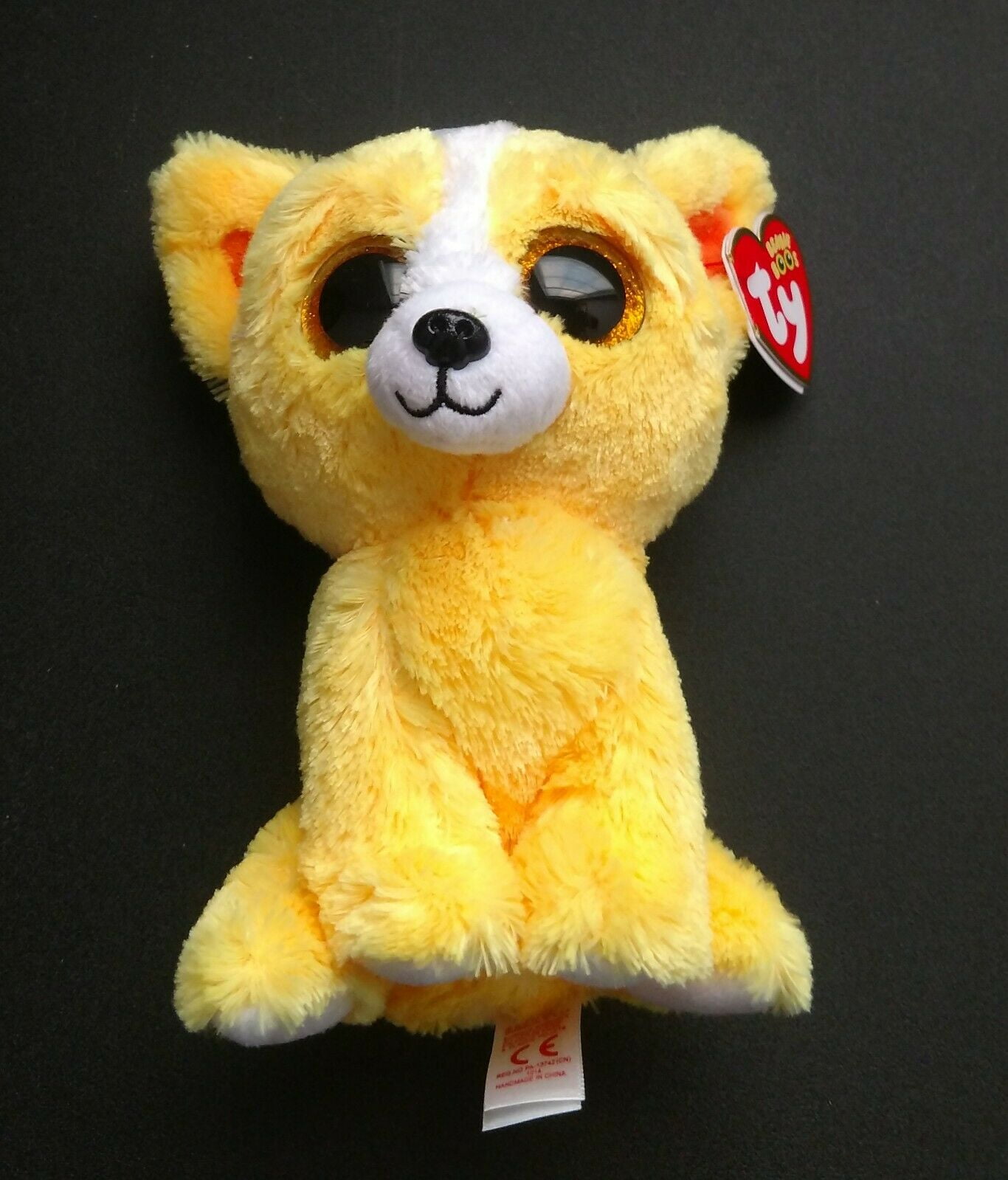 TY Beanie Boos - Dandelion The Yellow Dog Special Edition  (Glitter Eyes) Small 6" Plush