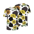thumbnail image 2 of Easygdp Sunflowers Country Men's Muscle T-Shirt Men's Baseball Short Sleeves, for Gym Workout Athletic with Button - 3X-Large, 2 of 9