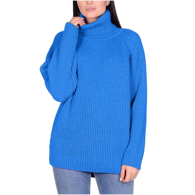 RKSTN Sweaters for Women Knitting Pullover Solid Color High Collar Loose Casual And Winter Sweater Fall Sweaters