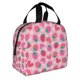thumbnail image 2 of Fotbe Haear Strawberry Bolsa Térmica con Estampado y Forro de Aluminio Grueso Bolsa de Almuerzo con Bolsillo Frontal para Hombres y Mujeres, Ideal para Trabajo, Escuela, 2 of 8