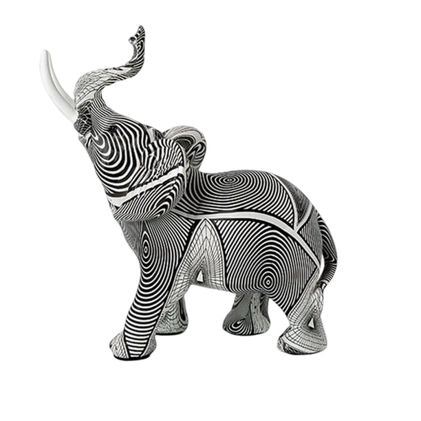 Resina Elefante Estatua Arte Adornos Graffiti Animal Escultura Artesanía (B) Tmvgtek Libre de BPA