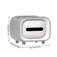 thumbnail image 3 of Multifunctional Tissue Box Retro TV Paper Storage Organizer Napkin Napkin Holder Tissue Storage Holder Desk Container, Grey, 3 of 6