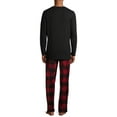 thumbnail image 2 of Hanes Men's and Big Men's Xtemp Crewneck and Cozy Microfleece Pants Pajama Set, 2-Piece, Sizes S-5XL, 2 of 7
